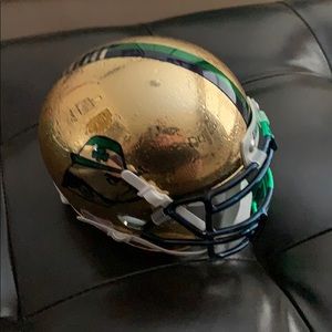 Notre Dame 2015 Shamrock Series Schutt mini helmet